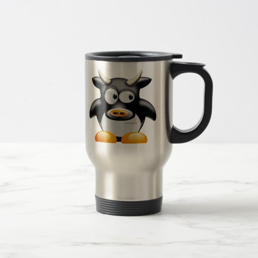 Tux-Vache-Mokken Reisbeker (Rechts)