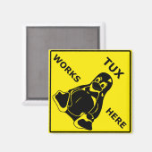 Tux werkt hier magneet (Voorkant / Achterkant)