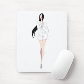 Tux White Mousepad Muismat (Met muis)