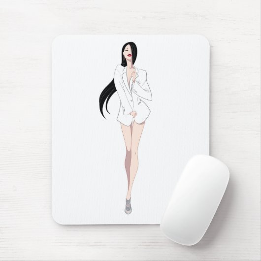 Tux White Mousepad Muismat (Met muis)