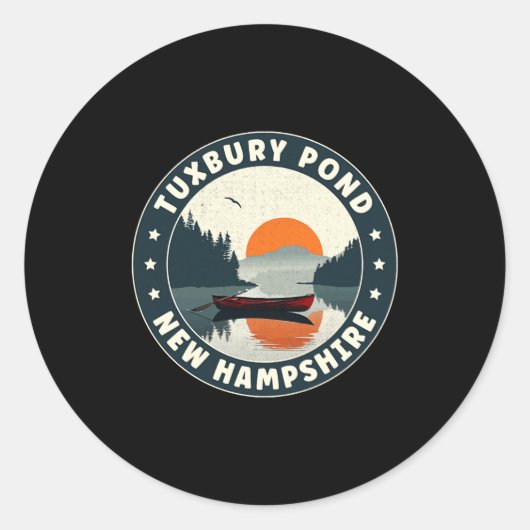 Tuxbury Nd New Hampshire Sunset T Shirt Ronde Sticker (Voorkant)
