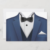 Tuxedo 60e verjaardag foto pak Navy stropdas Gold Kaart (Achterkant)