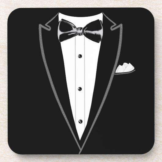 Tuxedo And Bowtie Bier Onderzetter (Voorkant)