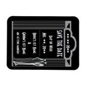 Tuxedo - Art Deco - Wedding Save the Date Magnet Magneet (Horizontaal)