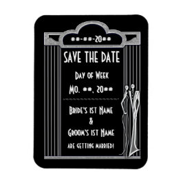Tuxedo - Art Deco - Wedding Save the Date Magnet Magneet