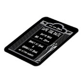 Tuxedo - Art Deco - Wedding Save the Date Magnet Magneet (Linkerzijde)