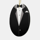 Tuxedo Art Keramisch Ornament (Links)