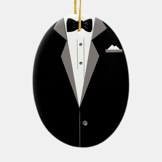 Tuxedo Art Keramisch Ornament (Achterkant)
