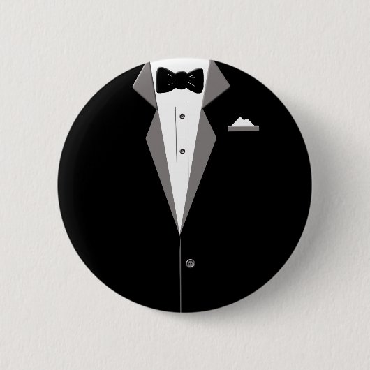Tuxedo Art Ronde Button 5,7 Cm (Voorkant)