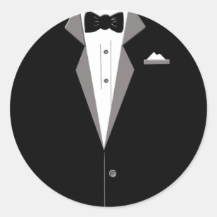 Tuxedo Art Ronde Sticker