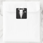 Tuxedo Art Vierkante Sticker (Tas)