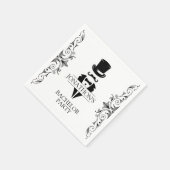 Tuxedo Bachelor Party Cocktail Servet (Hoek)