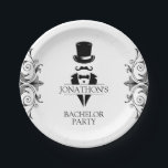 Tuxedo Bachelor Party Papieren Bordje<br><div class="desc">Tuxedo Bachelor Party Paper Borden. Creëer de perfecte bruiloft of bachelor party accessoire. Pas dit ontwerp aan met uw eigen tekst. Pas dit ontwerp verder aan door de "pas verder"verbinding aan te kiezen.</div>