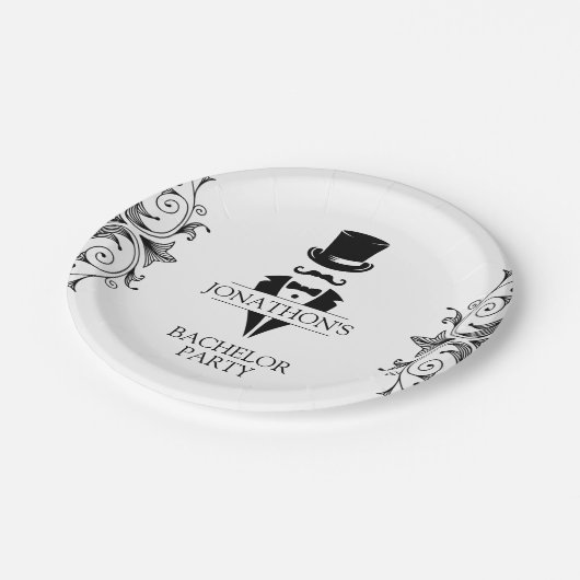 Tuxedo Bachelor Party Papieren Bordje (Gekanteld)