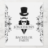 Tuxedo Bachelor Party Wijn Etiket (Enkel label)