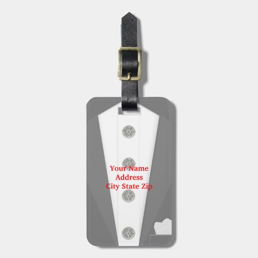 Tuxedo Bagagelabel (Voorkant verticaal)