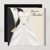 Tuxedo baljurk zwart gala feest uitnodigingen (Voorkant / Achterkant)