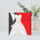 Tuxedo Baljurk Zwart Galabal Uitnodigingen (Staand voorkant)