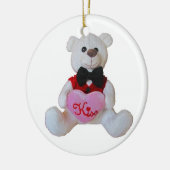 Tuxedo Beer heeft een kus voor jou Keramisch Ornament (Links)