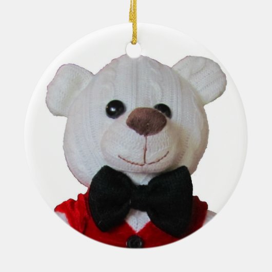 Tuxedo Beer heeft een kus voor jou Keramisch Ornament (Achterkant)