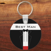 Tuxedo beste man bruiloft gunst Sleutelhanger (Voorkant)