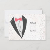 Tuxedo beste man Confetti voorstel Kaart (Voorkant)