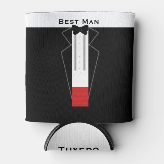 Tuxedo beste man vrijgezellenfeest bruiloft Koelbo Blikjeskoeler (Voorkant)