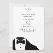 Tuxedo Birthday Party Beer Scotch Kaart (Achterkant)