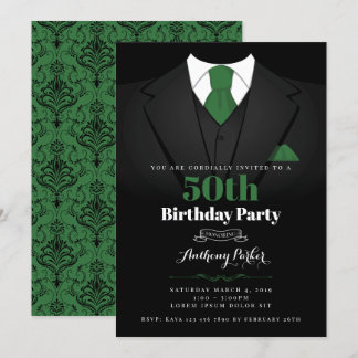 Tuxedo Birthday Uitnodiging