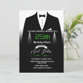 Tuxedo Birthday Uitnodiging (Staand voorkant)