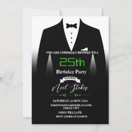 Tuxedo Birthday Uitnodiging