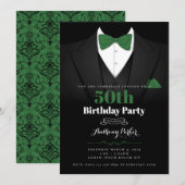 Tuxedo Birthday Uitnodiging (Voorkant / Achterkant)