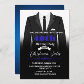 Tuxedo Birthday Uitnodiging (Voorkant / Achterkant)