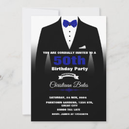 Tuxedo Birthday Uitnodiging