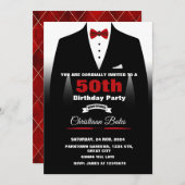 Tuxedo Birthday Uitnodiging (Voorkant / Achterkant)