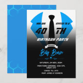 Tuxedo Birthday Uitnodiging (Voorkant / Achterkant)