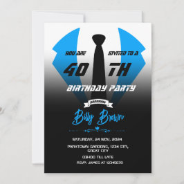 Tuxedo Birthday Uitnodiging