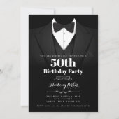 Tuxedo Birthday Uitnodiging (Voorkant)