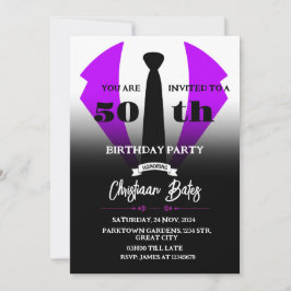 Tuxedo Birthday Uitnodiging