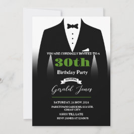 Tuxedo Birthday Uitnodiging