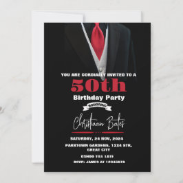 Tuxedo Birthday Uitnodiging