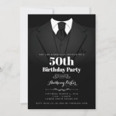 Tuxedo Birthday Uitnodiging (Voorkant)