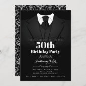Tuxedo Birthday Uitnodiging (Voorkant / Achterkant)