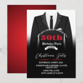 Tuxedo Birthday Uitnodiging (Voorkant / Achterkant)