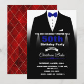 Tuxedo Birthday Uitnodiging (Voorkant / Achterkant)