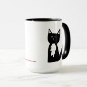 Tuxedo Black and White Cat and Ball of Yarn Mok (Voorkant rechts)