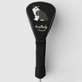 Tuxedo Black and White Cat for Cat Mam Golfer Golfheadcover (Voorkant)