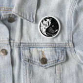 Tuxedo / Black Cat Yin Yang Button by Phil Elmore (In situ)