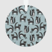 Tuxedo Black en White Cats Ornament (achterkant)