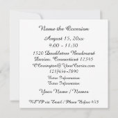 Tuxedo Black Stropdas Event INVITATION Kaart (Achterkant)